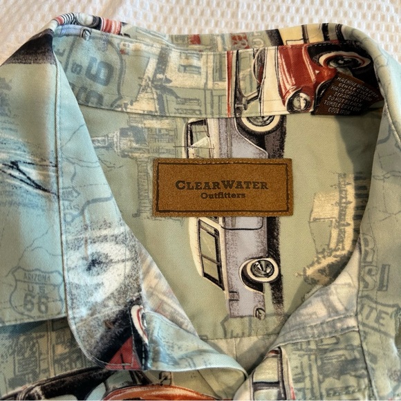 Clear Water Outfitters Classic car print shirt. - Picture 13 of 15
